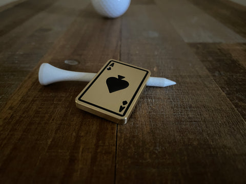 Brass "Ace of Spades" Golf Ball Marker