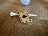 Brass "Ace of Spades" Golf Ball Marker