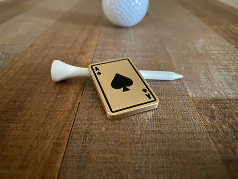 Brass "Ace of Spades" Golf Ball Marker