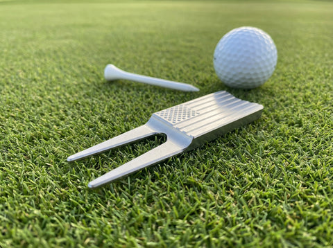 Stainless Steel American Flag Golf Divot Tool