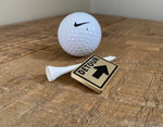 Brass "Detour Sign" Golf Ball Marker